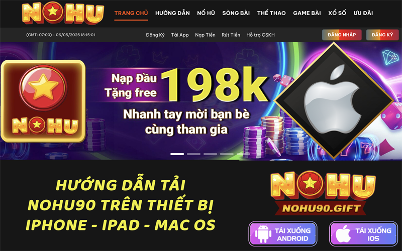 Tải ứng dụng Nohu90 trên thiết bị IOS an toàn